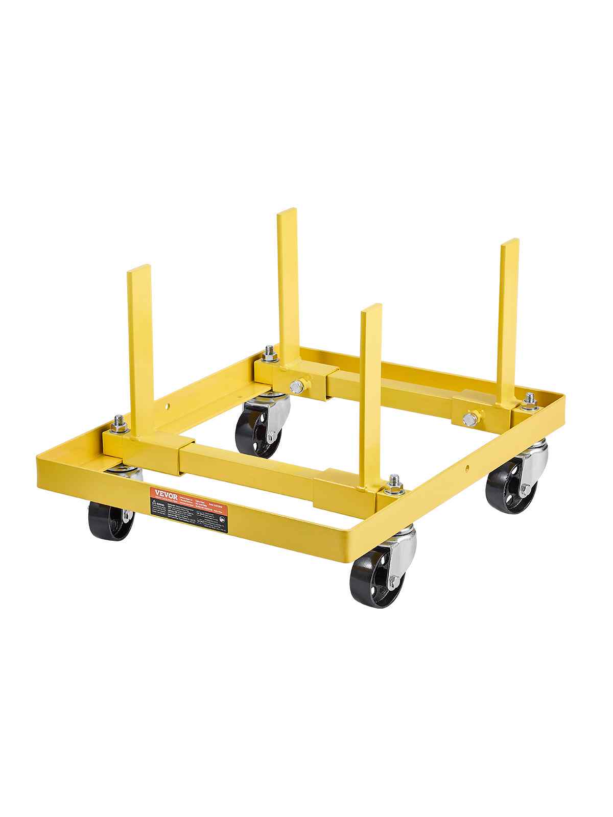 Engine Stand, 750 LBS Load Capacity Engine Motor Stand with Adjustable Width & Length, Heavy-Duty Steel Motor Holder with 4 Swivel Casters and 2 Ratchet Straps, Suitable for Most Engines