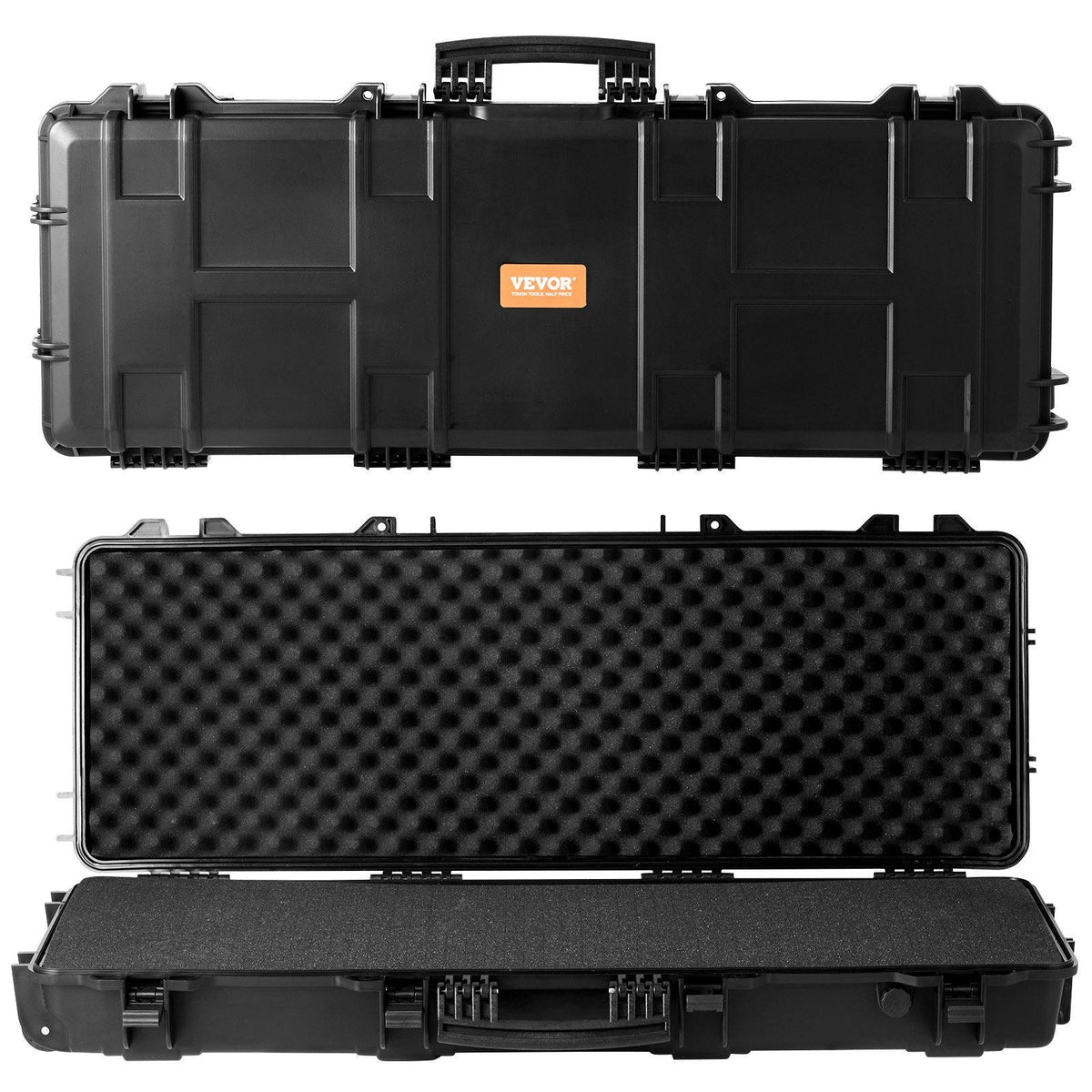 Rifle Case, Rifle Hard Case with 3 Layers Fully-protective Foams, 42 inch lockable Protective Equipment Carrying Case with Wheels, IP67 Waterproof & Crushproof, for Two Rifles or Shotguns, Airsoft Gun