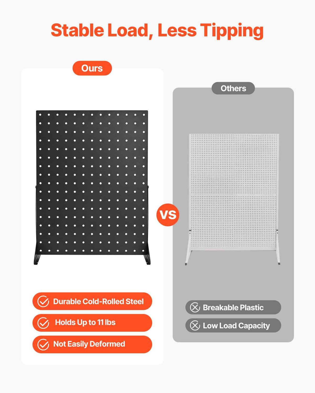Pegboard Display Stand, 17 x 13 in Tabletop Pegboard Display Stand, Accessories Rack Organizer, Thickened Cold-Rolled Steel Peg Board Panel for Grocery Retail Store Jewelry Shop, Black (4 PCS)
