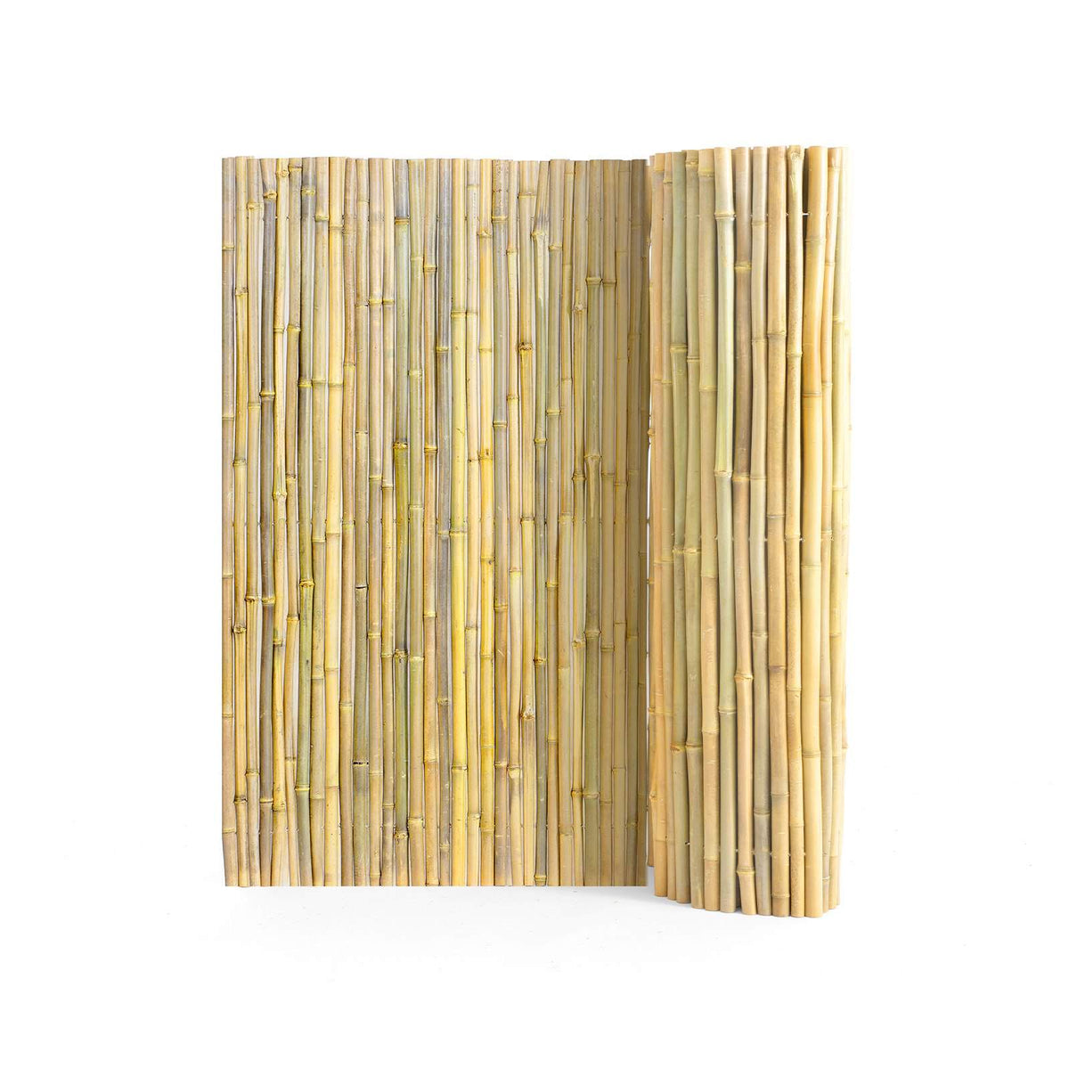 Natural Rolled Bamboo Fence, Eco-Friendly Bamboo Privacy Fence 4 ft H x 8 ft L x 0.75 in D. , Decorative Bamboo Privacy Screen for Garden, Backyard, Balcony, Patio, Pool Side