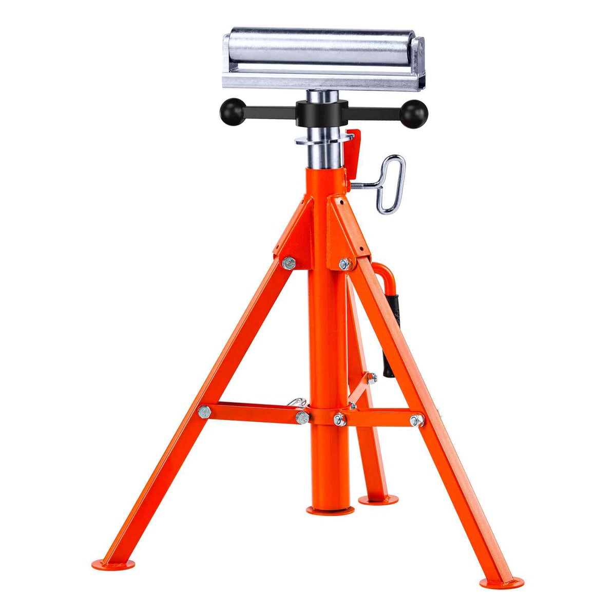 Roller Stand, Heavy Duty 2500 LBS Load Capacity, 27.6"-52" Height Adjustable, 45# Steel Folding Roller Support Stand for Pipes, Wooden Boards